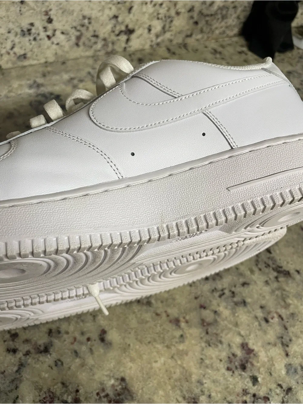 Classic Nike Air Force 1 '07 Triple White low-top sneaker men size 13 flats shoe